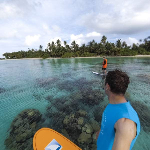 Holen Sie die Paddel raus und erkunden Sie das Atoll Huvadhoo