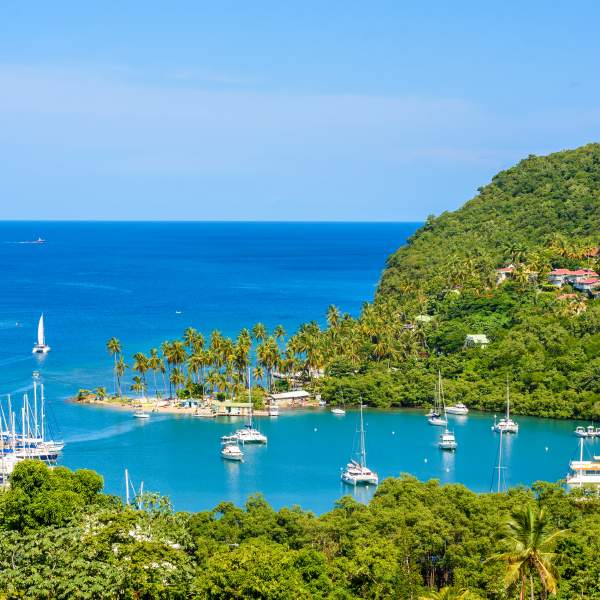 Marigot Bay, ein außergewöhnlicher Ankerplatz in St. Lucia