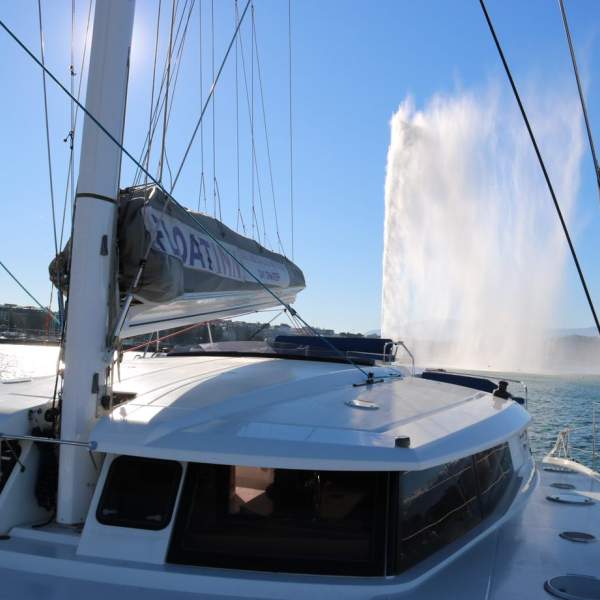 Ein erstklassiger Blick auf die Genfer Wasserfontäne