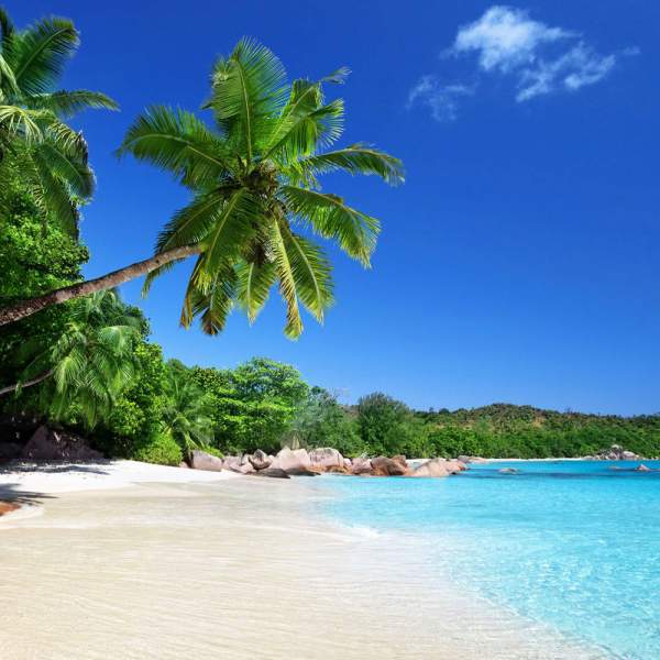 Der Strand von Anse Lazio, einer der schönsten Strände der Welt