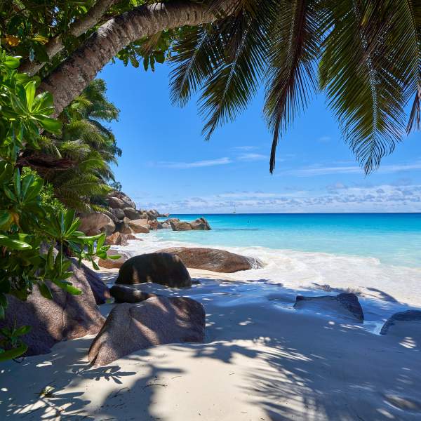 Der Strand von La Digue